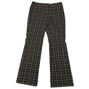 Nanette Lepore Black and White Pants with Grid Pattern